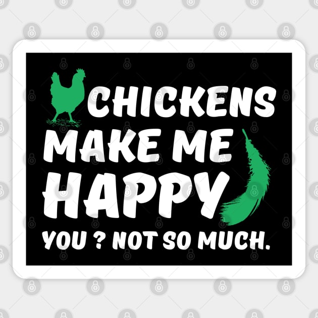 Chickens make me Happy Sticker by Dojaja